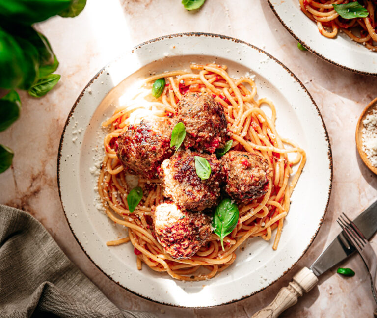Spaghetti met gehaktballetjes Eef Kookt Zo