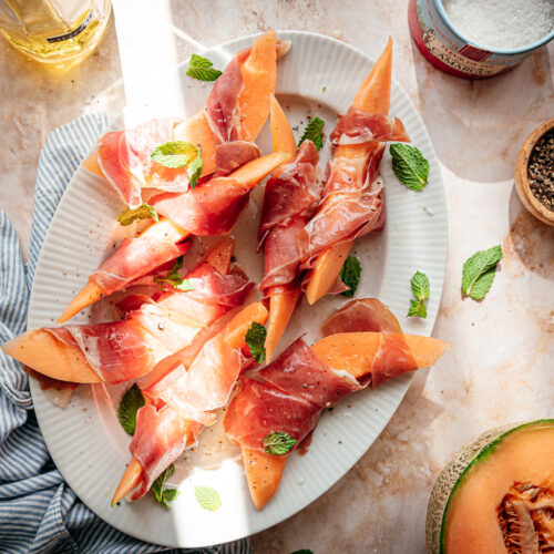 Meloen met ham voorgerecht