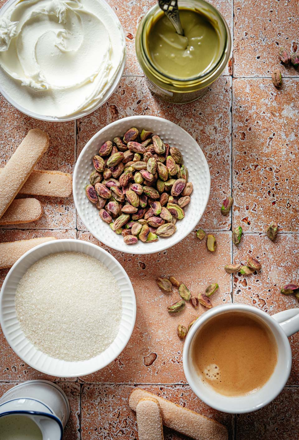 Ingredienten pistache tiramisu