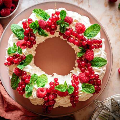 Pavlova kerstkrans recept