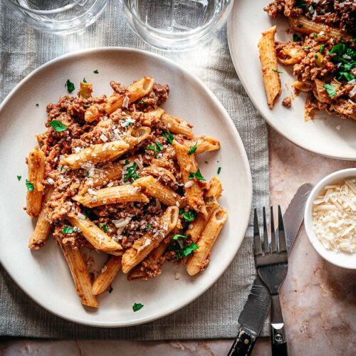 Pasta met gehakt