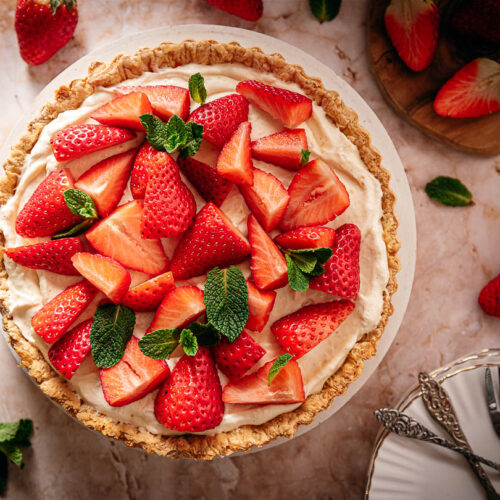 Aardbeien taart
