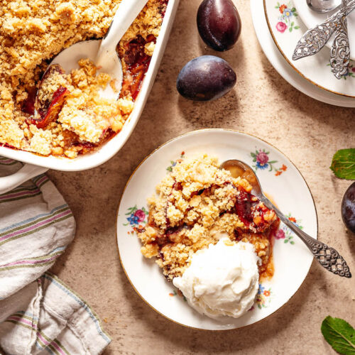 Pruimen crumble recept