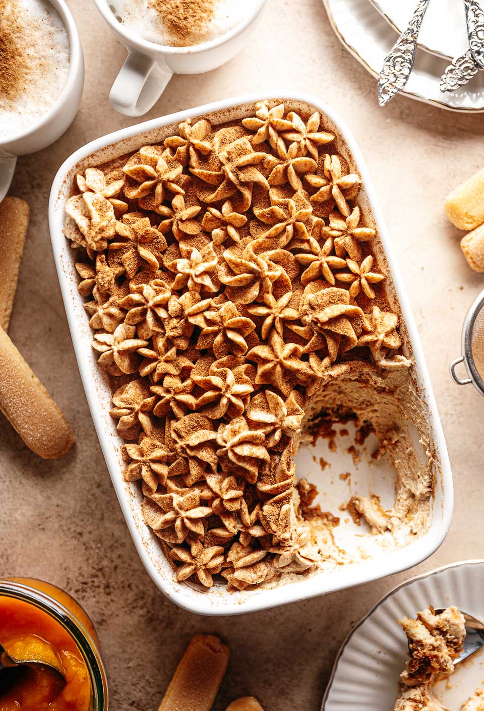 Pumpkin spice latte tiramisu maken