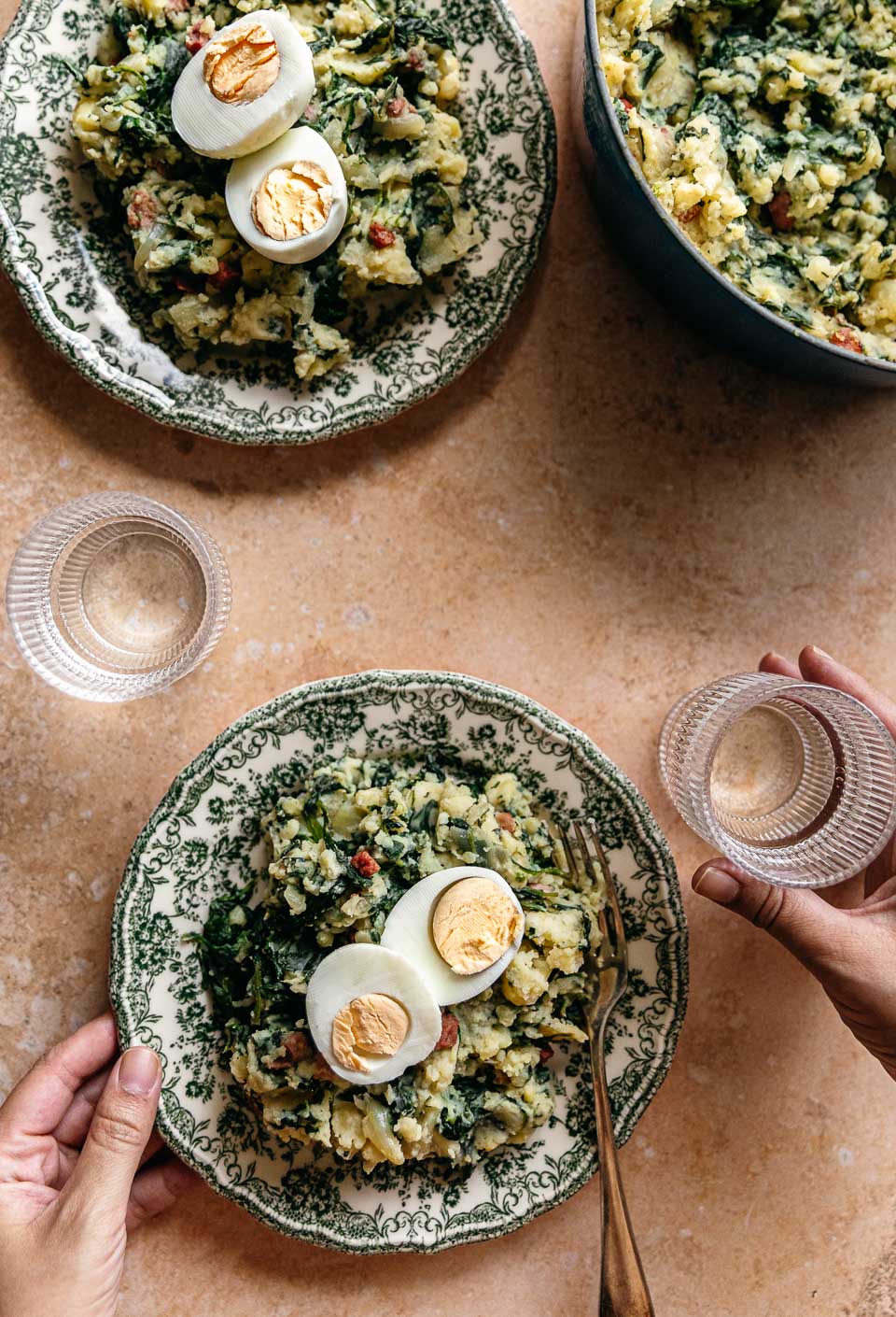 Spinaziestamppot mei ei