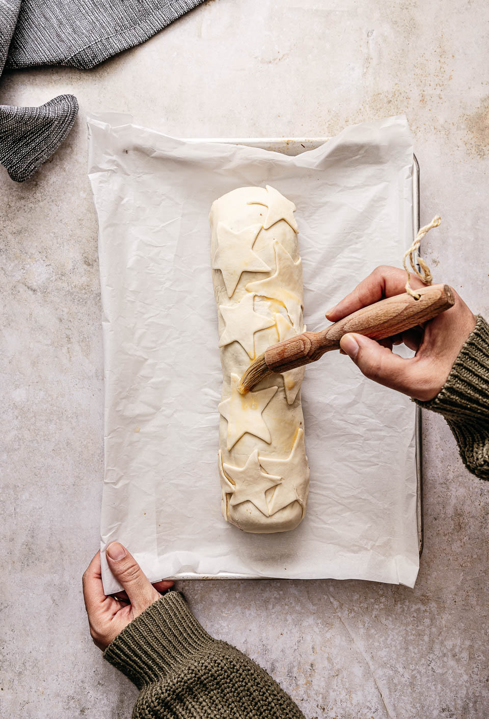 Beet wellington bestrijken met ei