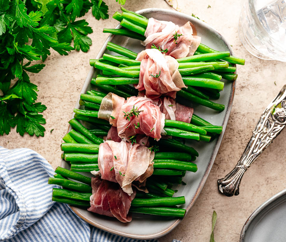 Haricots verts met spek