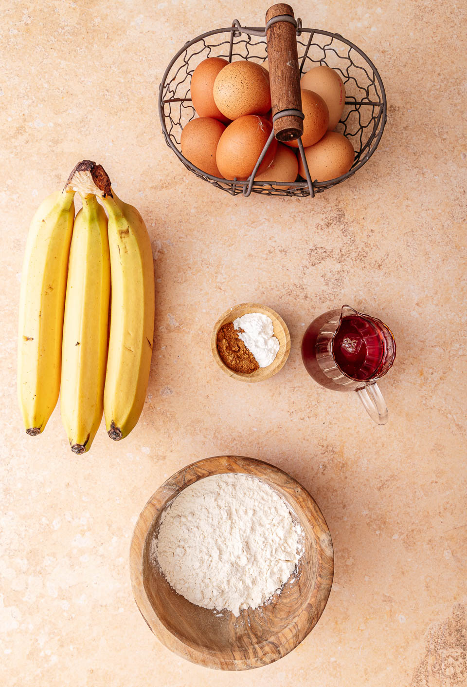 Ingredienten banaan pannenkoekjes