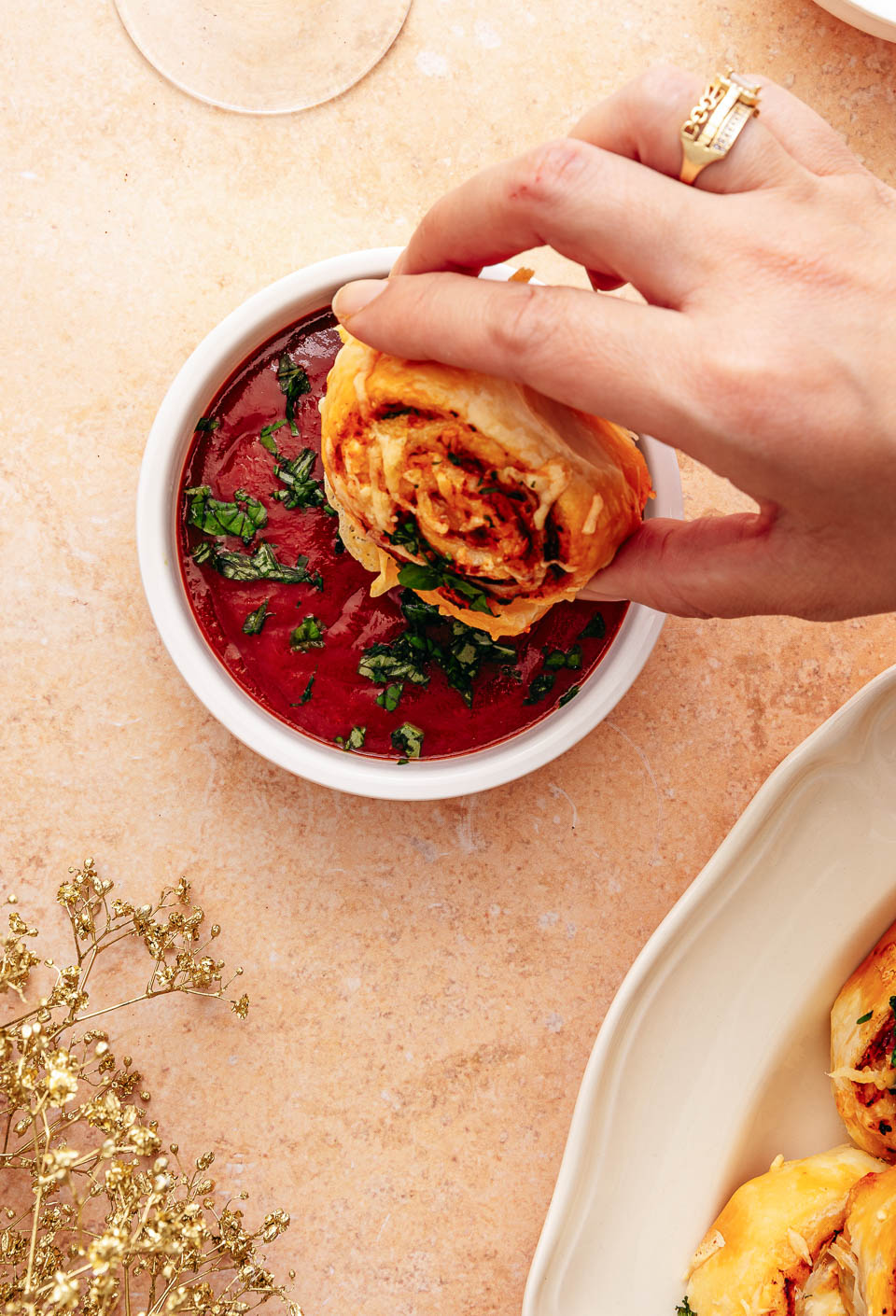 Pizza rolletjes borrelhapje