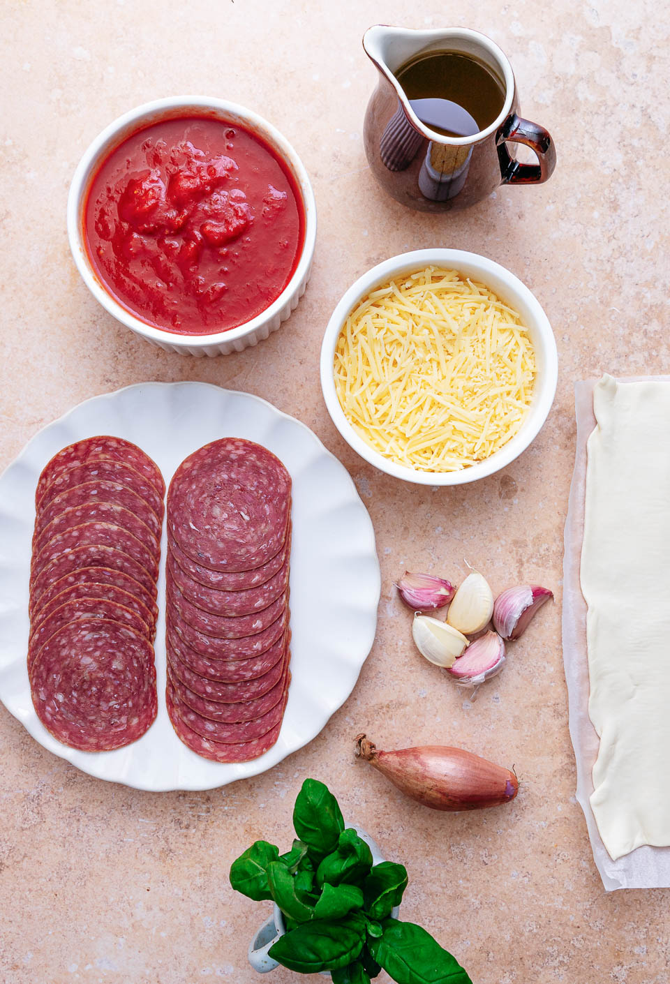 Pizza rolletjes ingredienten