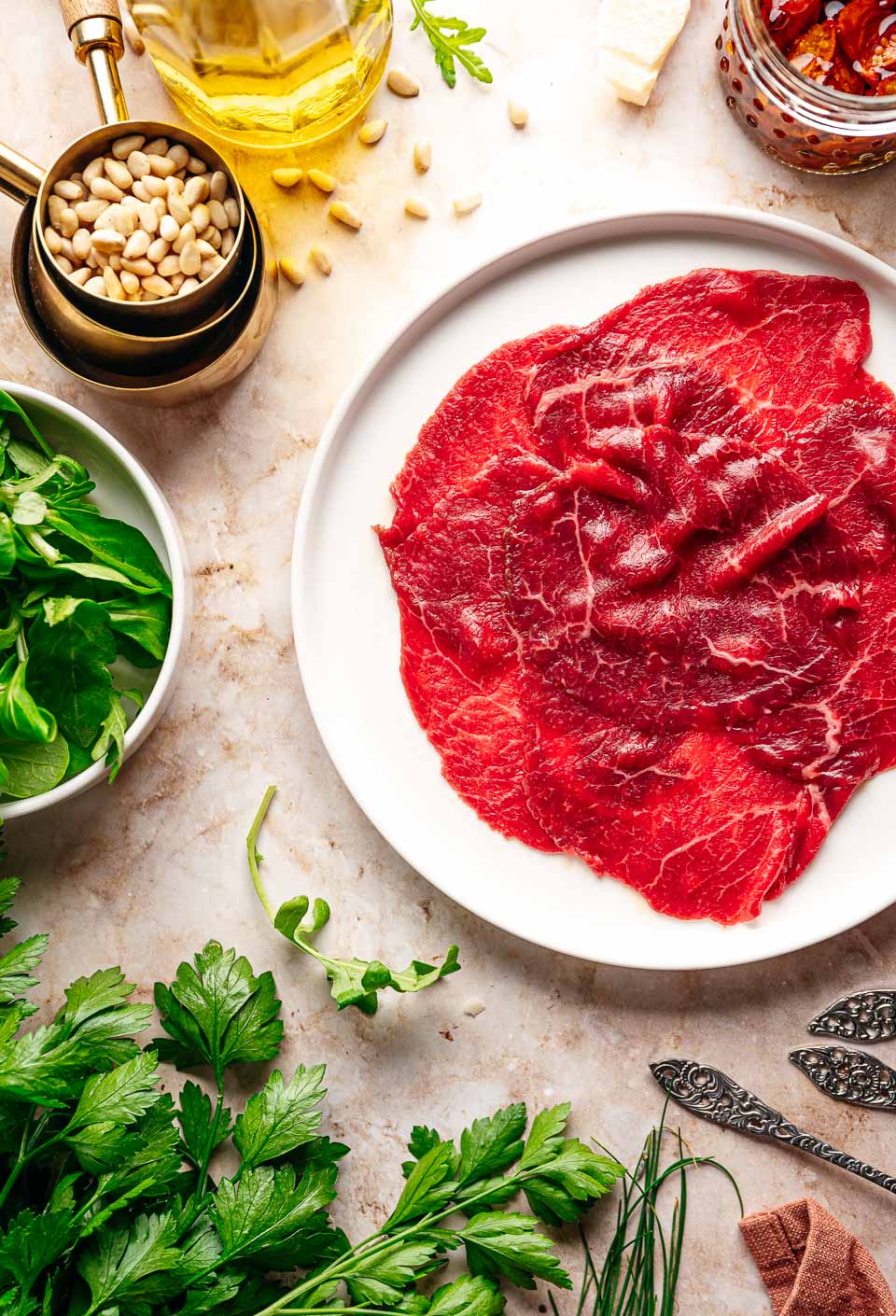 Voorgerecht recept met carpaccio