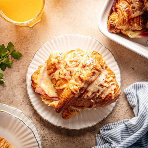 Ham kaas croissant uit de oven