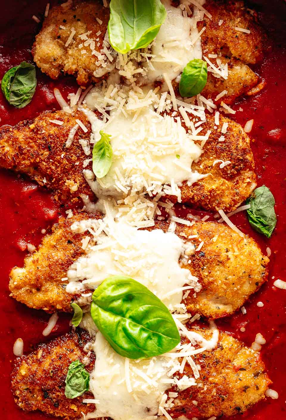 Krokante kip Parmezaan