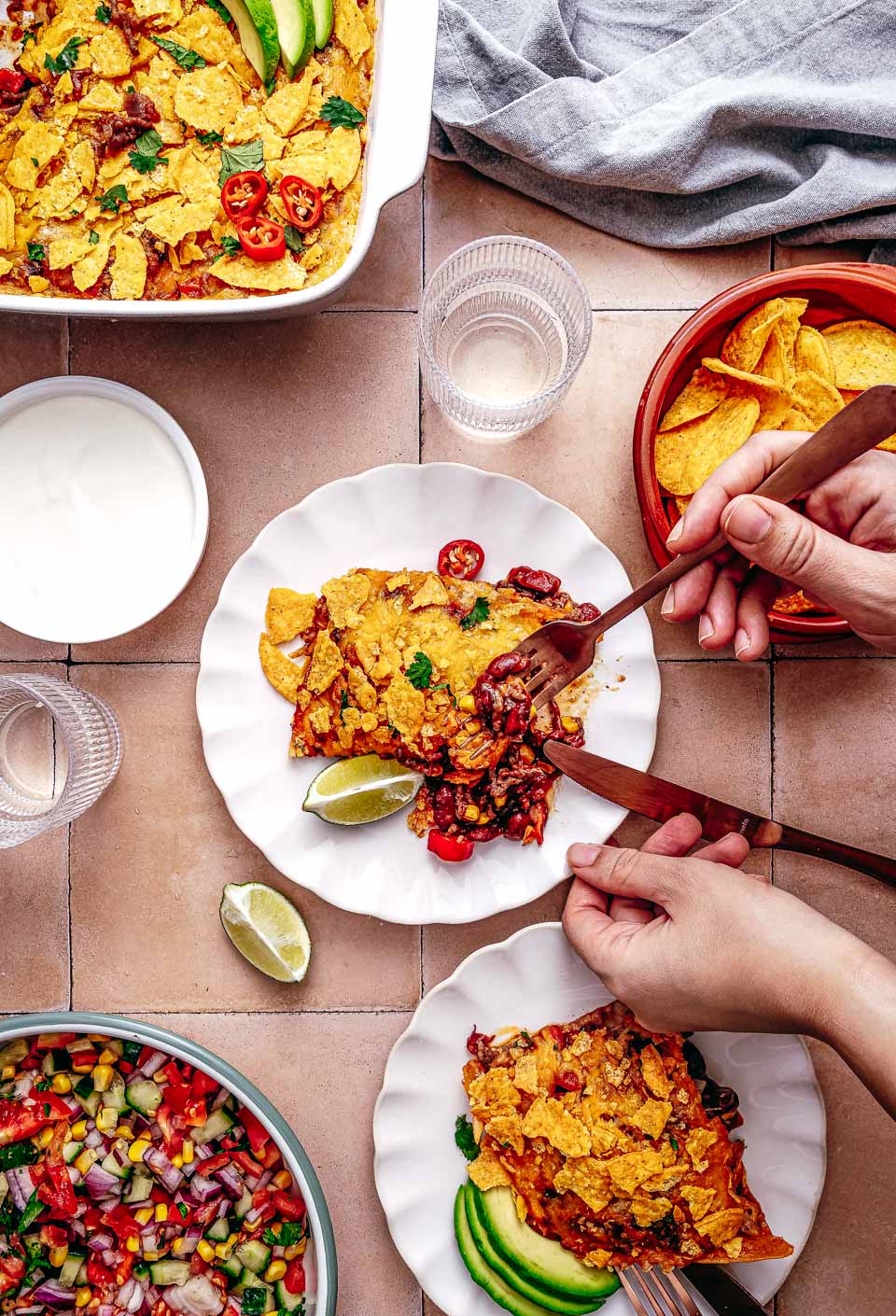 Mexciaanse ovenschotel gehakt en tortilla chips