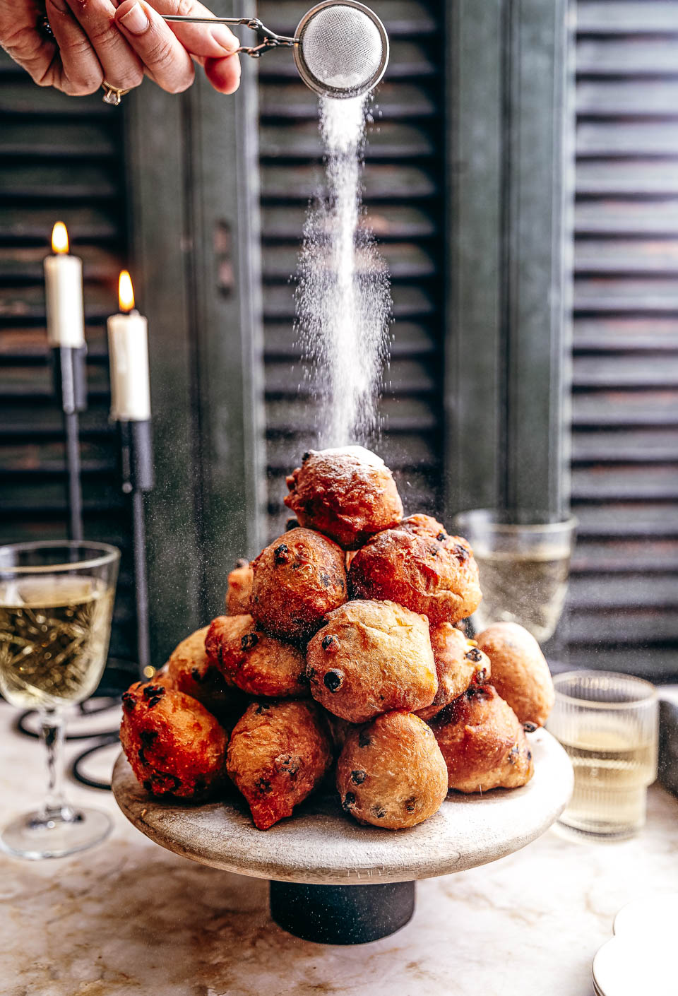 Oliebollen met krenten en rozijnen
