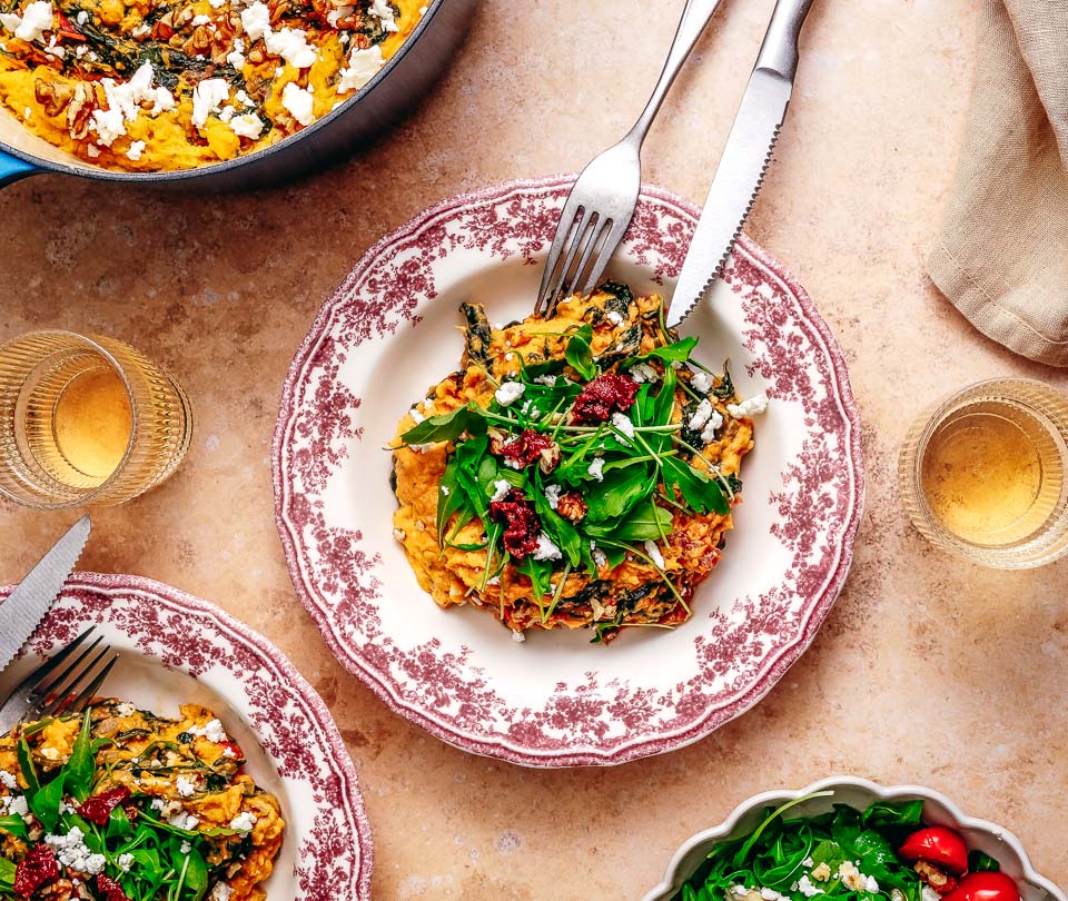 Zoete aardappel stamppot