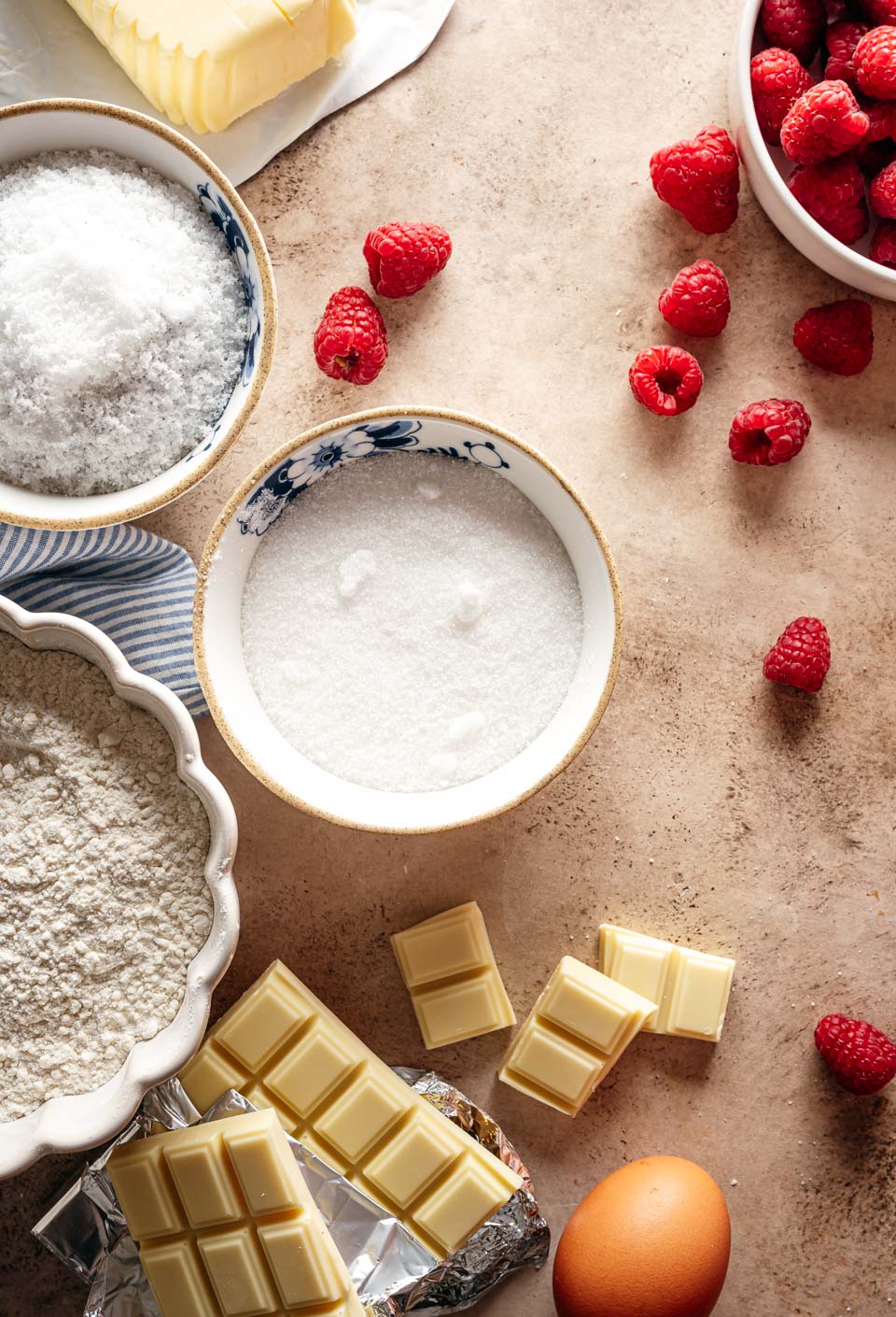 Ingredienten frambozen koekjes_