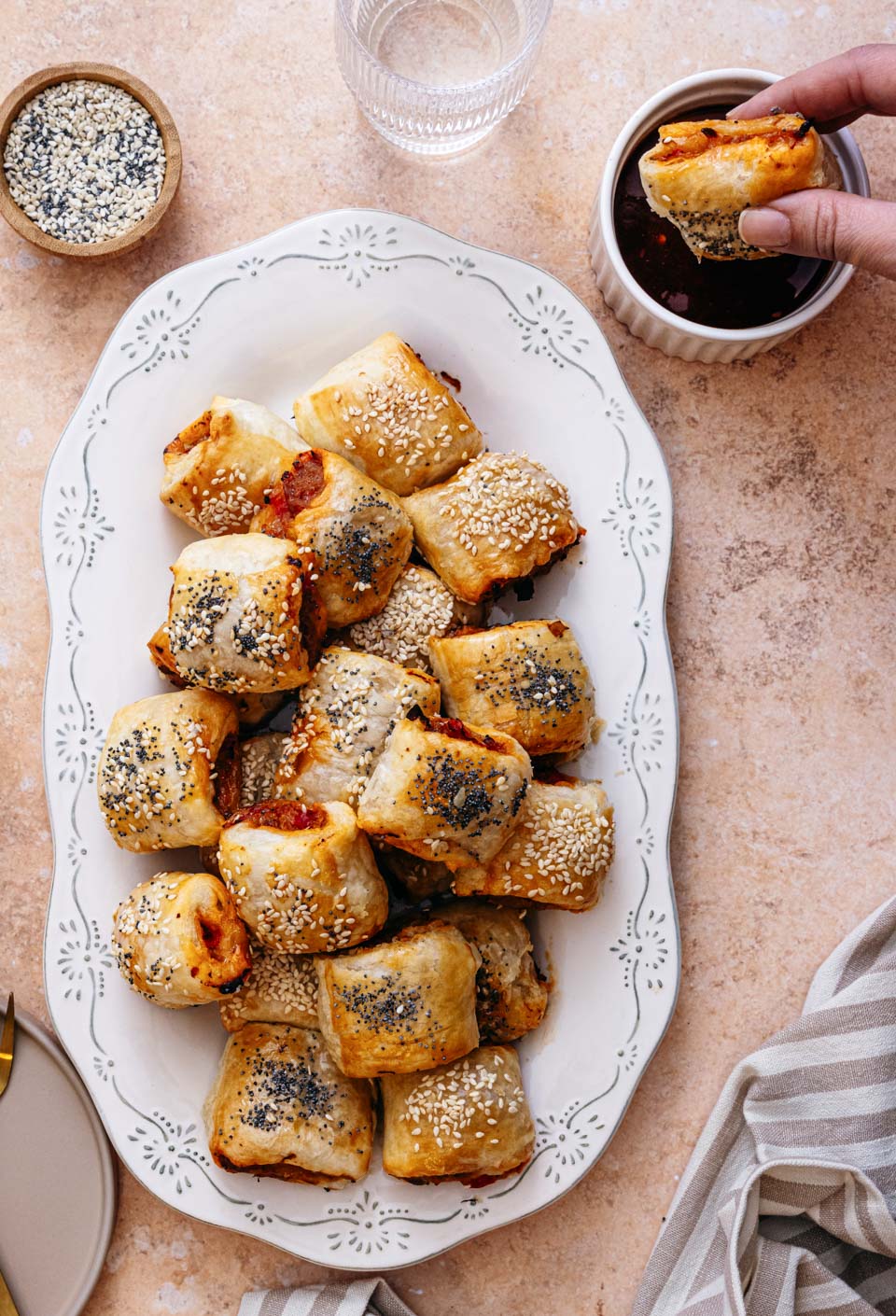 bladerdeeg hapje met gehakt