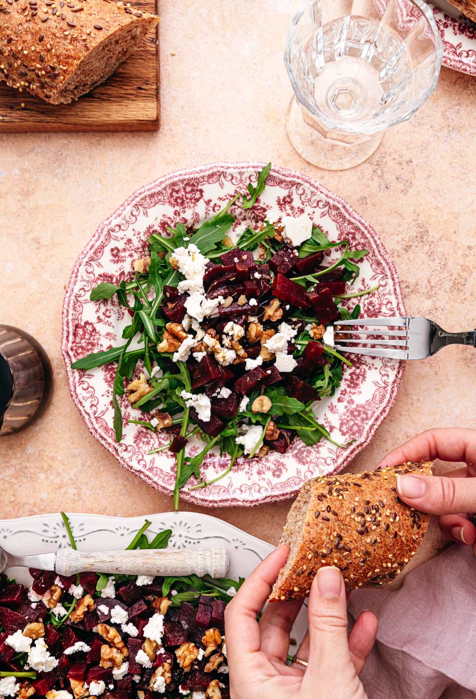 Bietensalade met geitenkaas