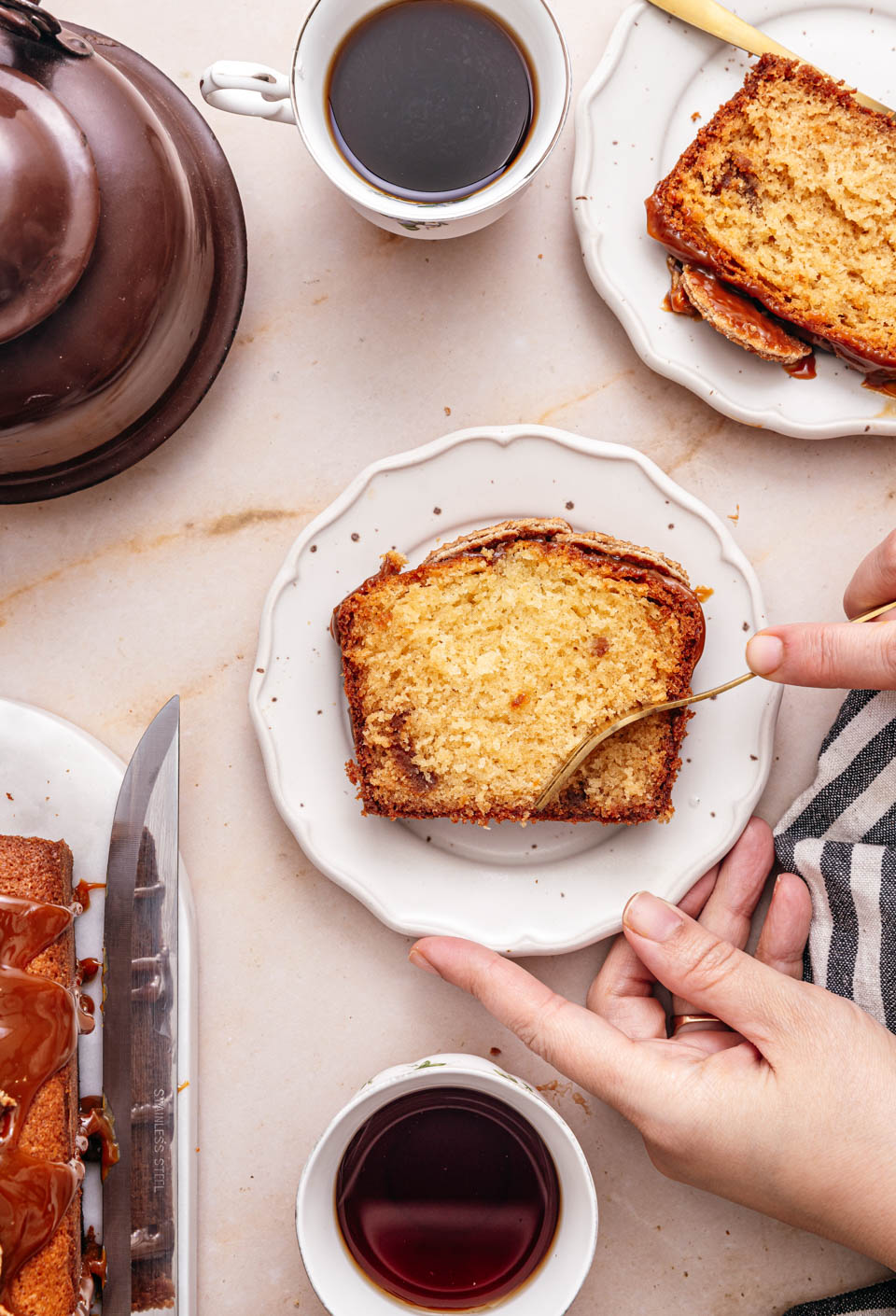 Stroopwafel cake plakje