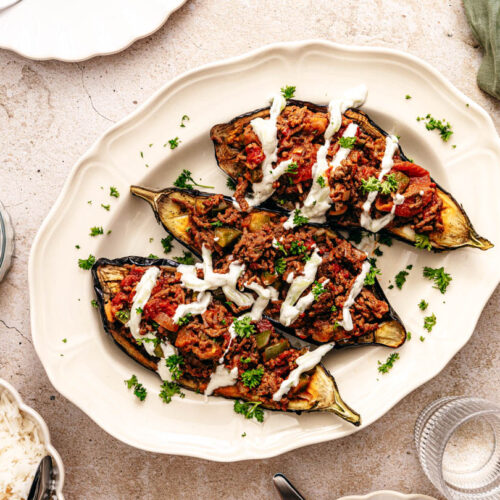 Gevulde aubergine