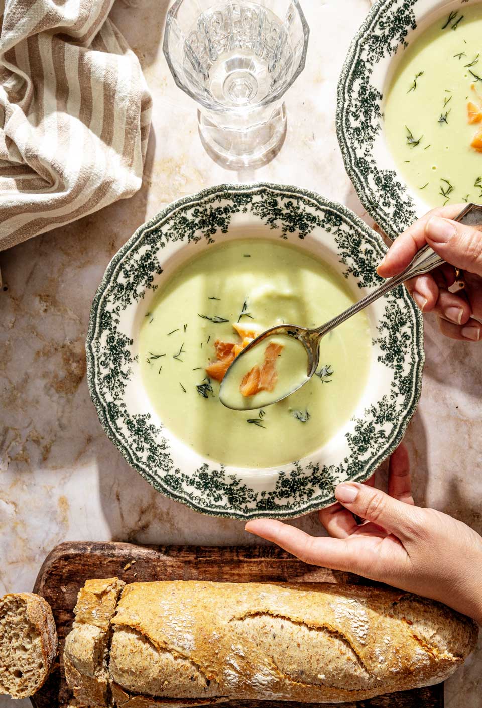 Romige soep van venkel