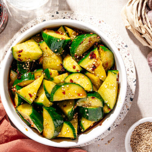 Aziatische komkommersalade