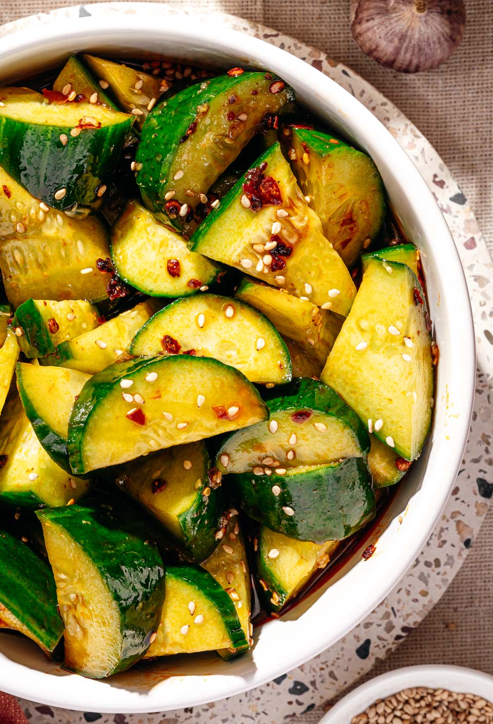 Aziatische salade met komkommer