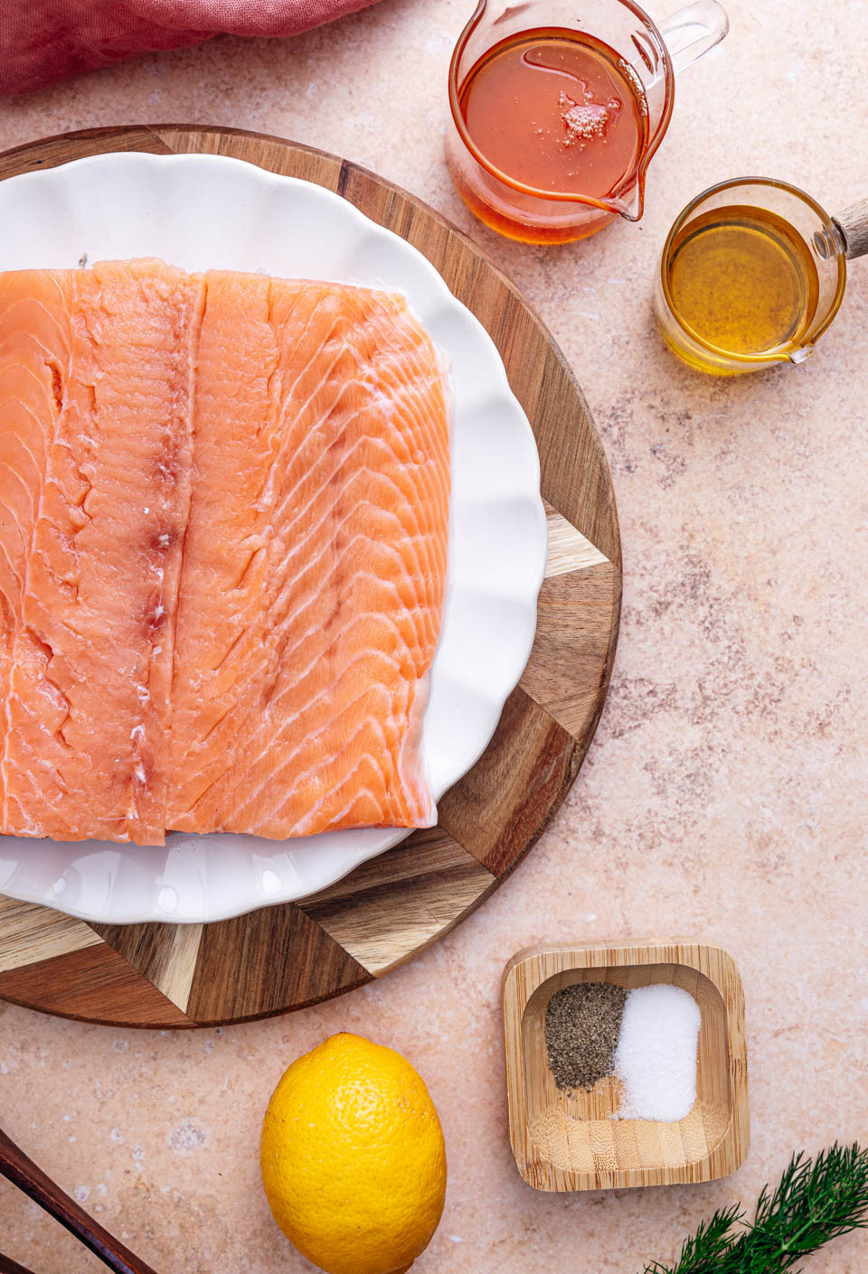 Zalm van de bbq ingredienten