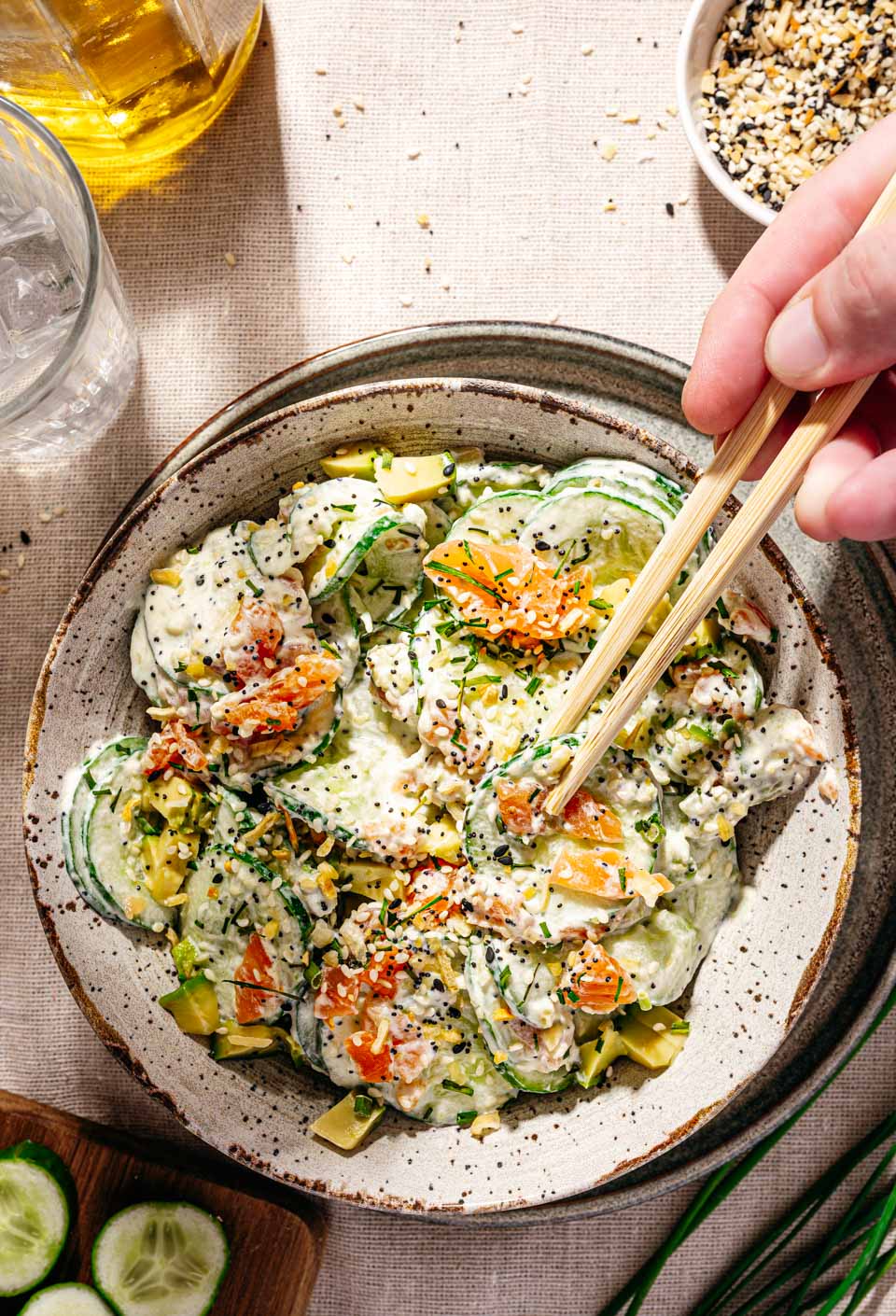 Gerookte zalm salade