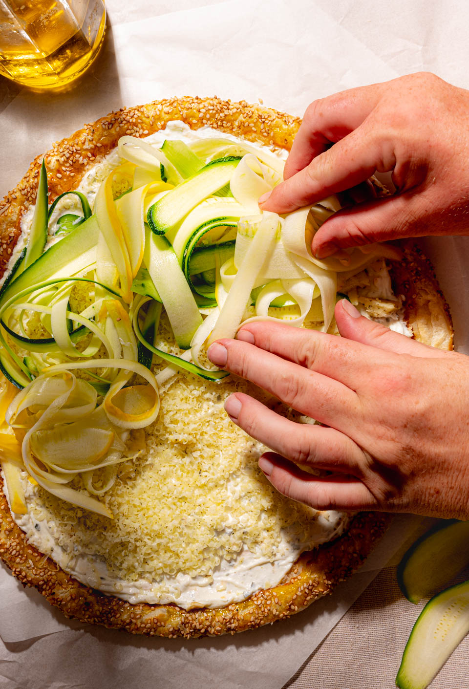 Knapperige plaattaart mrt courgettes