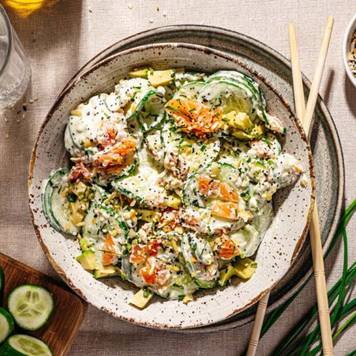 Zalm komkommersalade