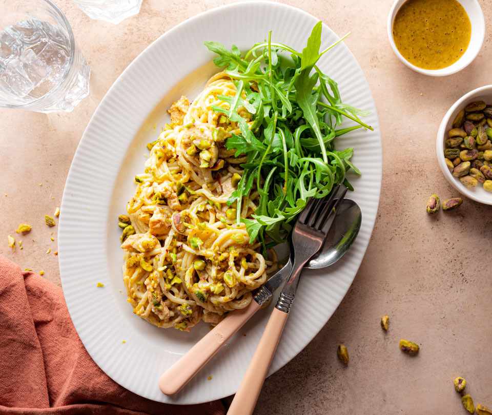 Pistache pasta pesto