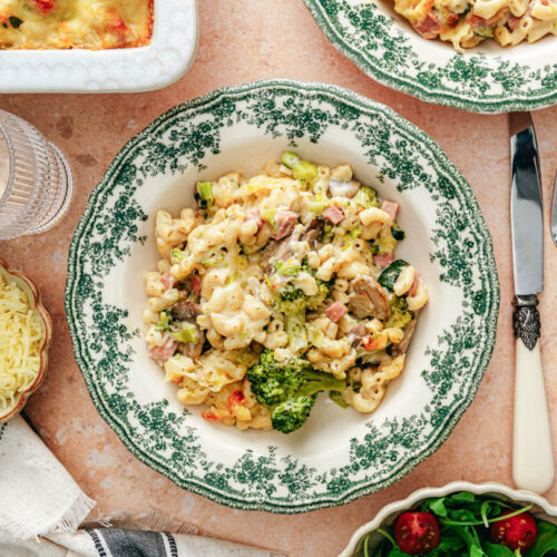 Macaroni met ham en kaas