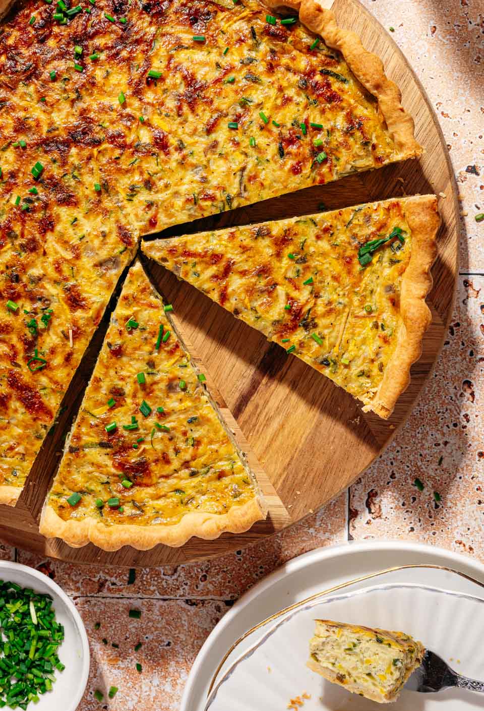 Quiche met courgette