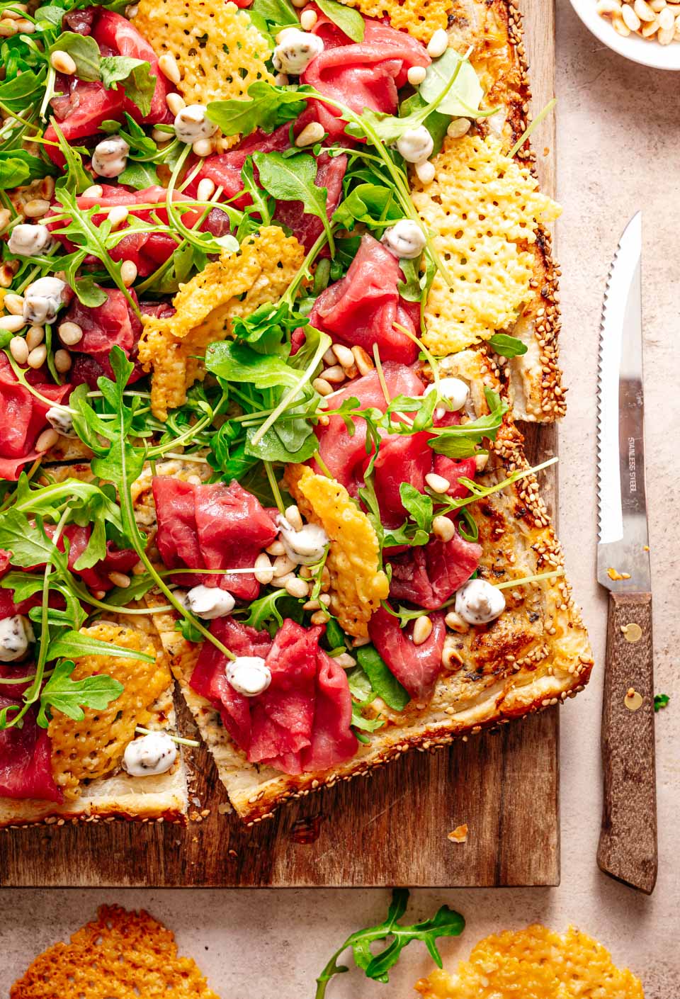 Carpaccio plaattaart recept