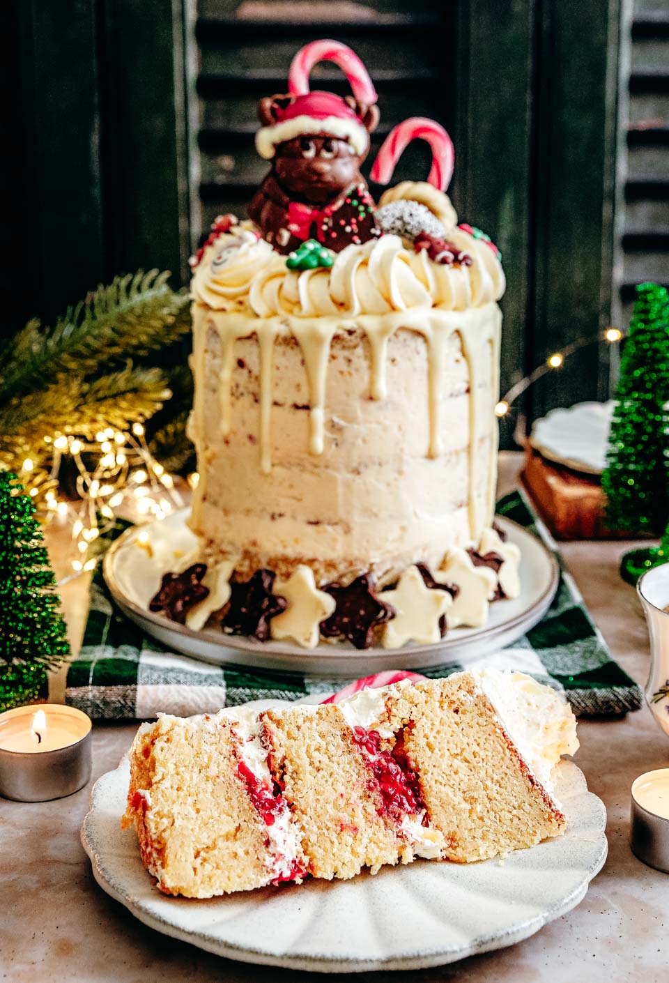 Feestelijke taart voor kerst