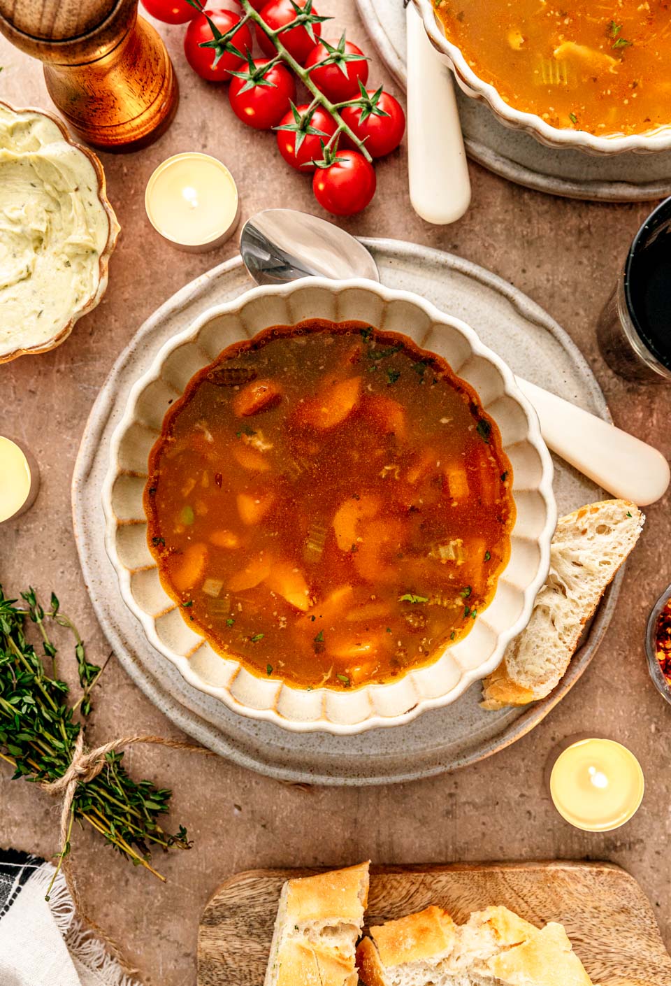 Ouderwetse ossenstaartsoep