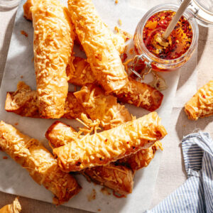 Filodeeg kaasstengels recept