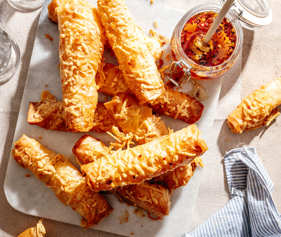 Filodeeg kaasstengels recept