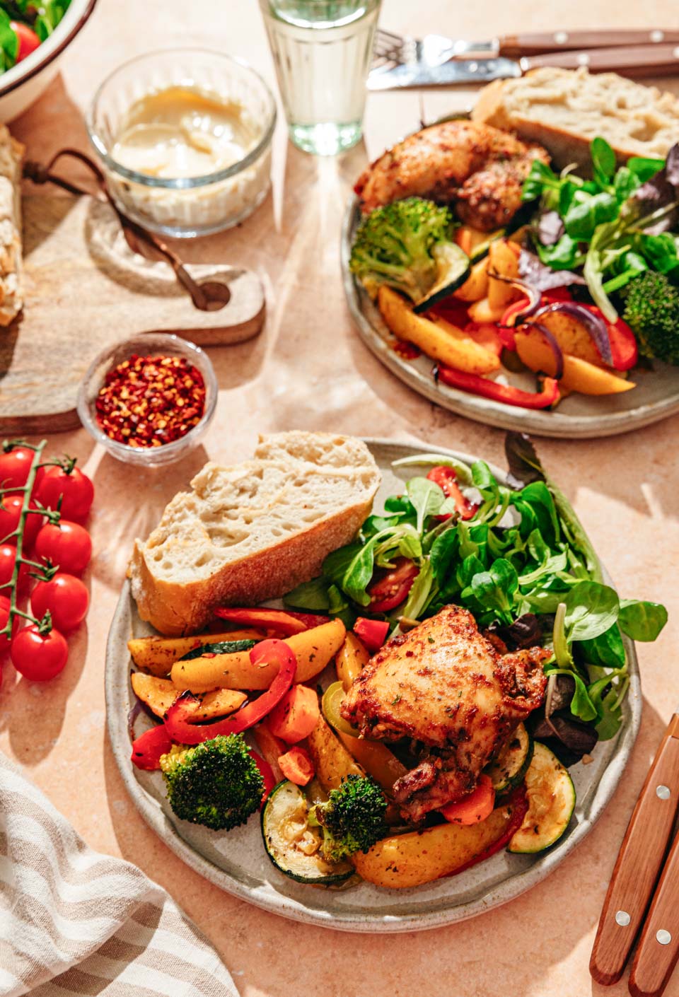 Gemarineerde kippendijen uit de oven