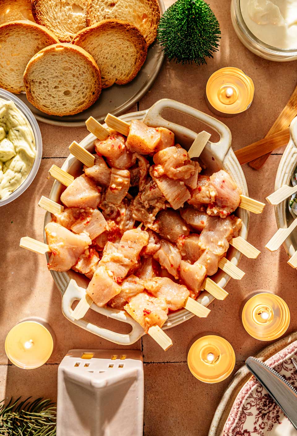 Gourmet recept: kipspiesjes