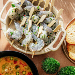 Gourmet recept- gemarineerde garnalen