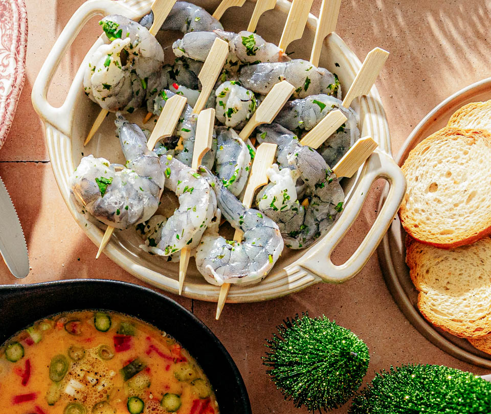 Gourmet recept- gemarineerde garnalen