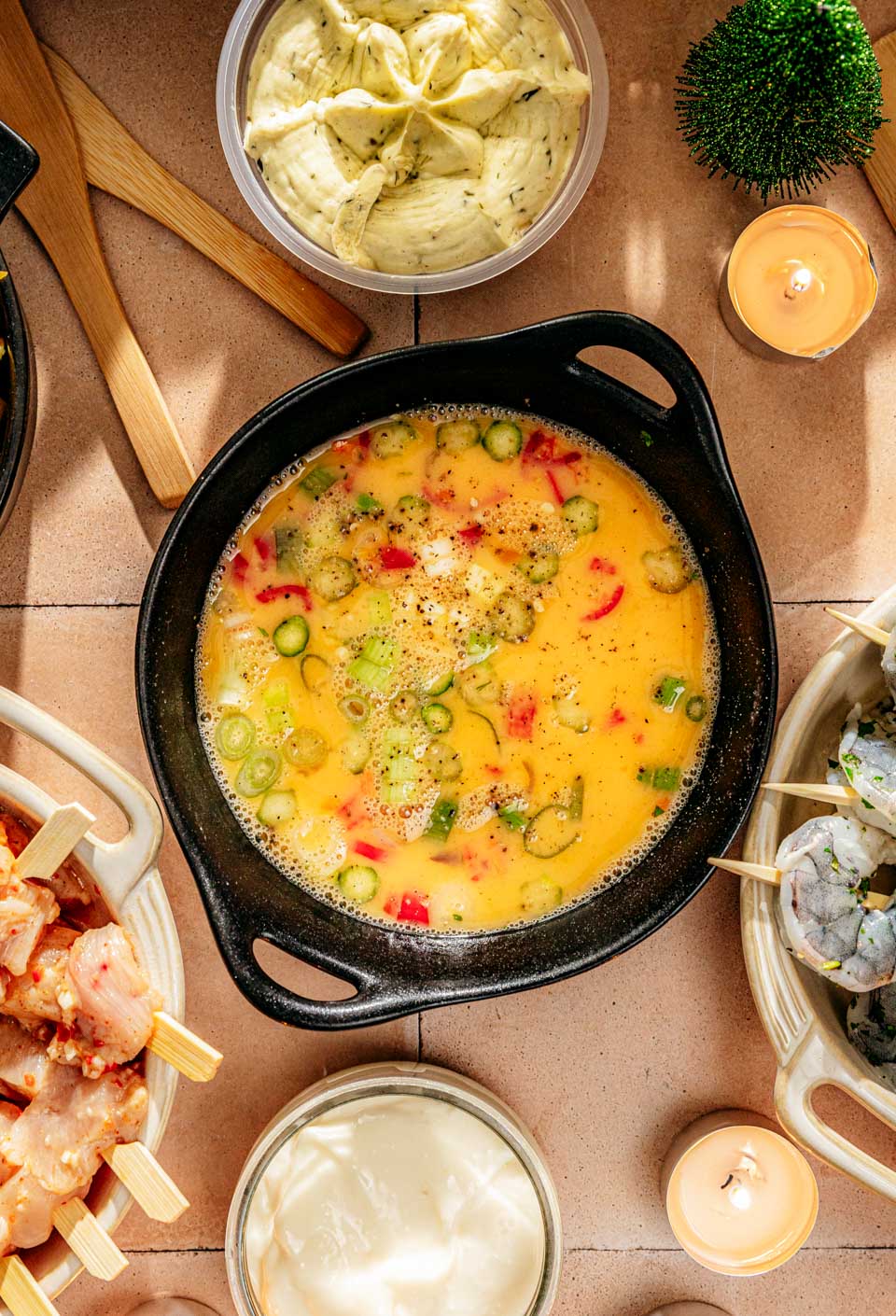 Omelet voor gourmetten