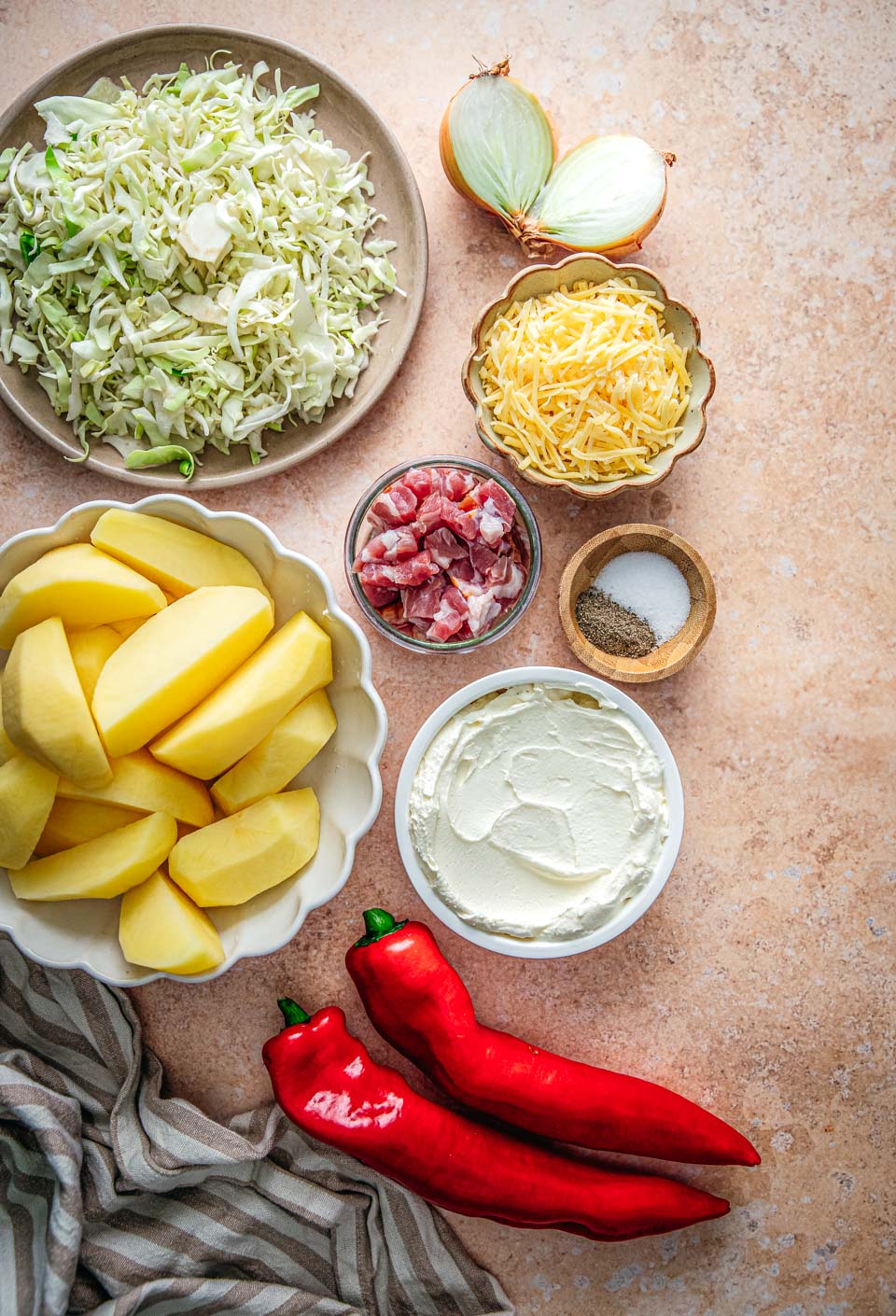 Ingredienten spitskool stamppot