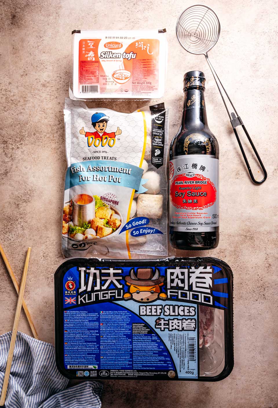 Vlees en vis voor bij de chinese fondue