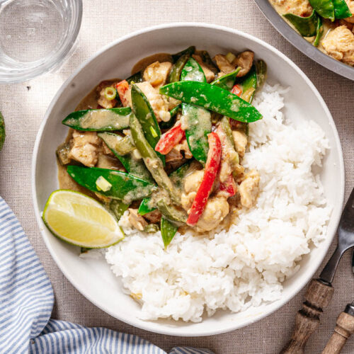 Groene curry met kip