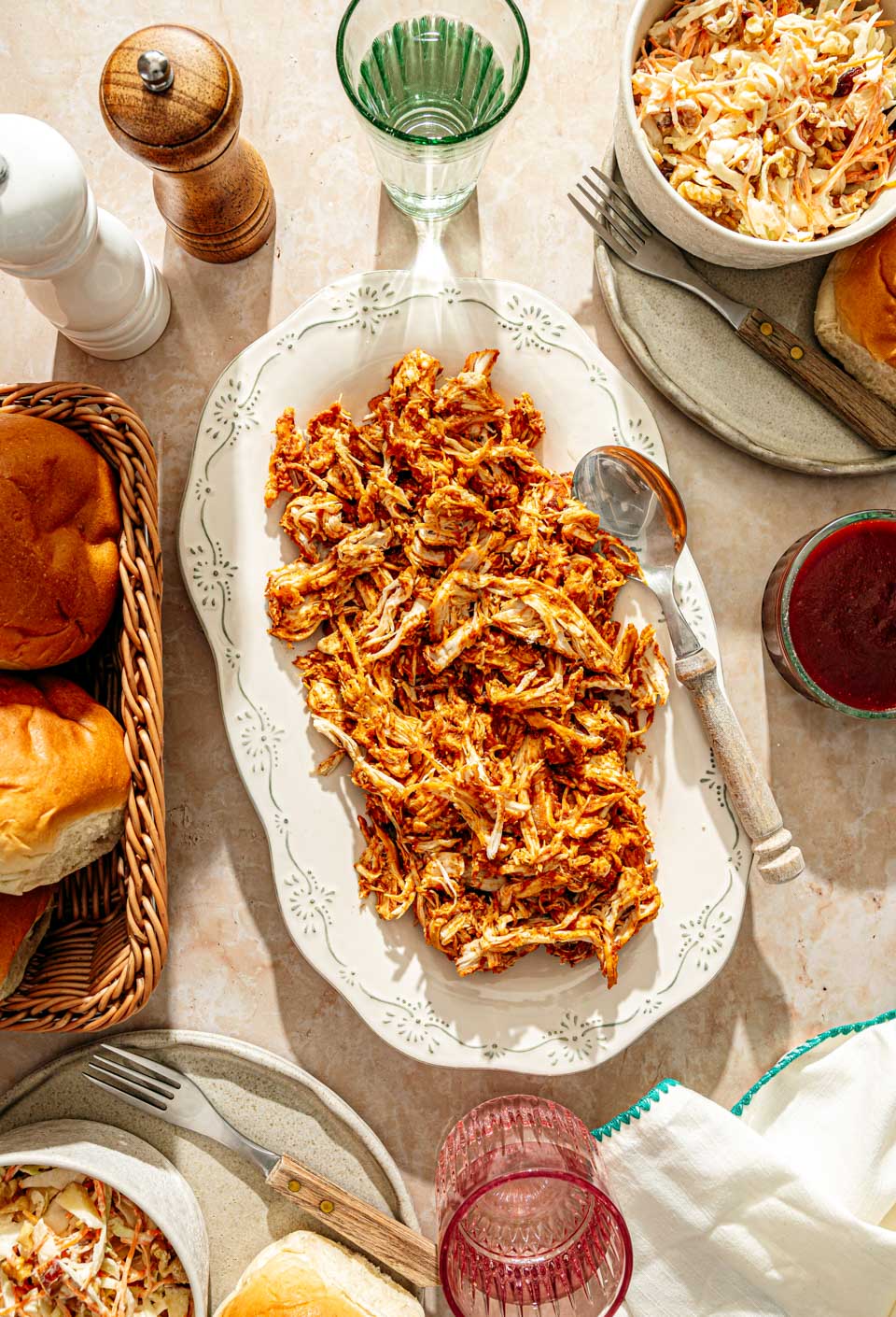 Pulled chicken maken