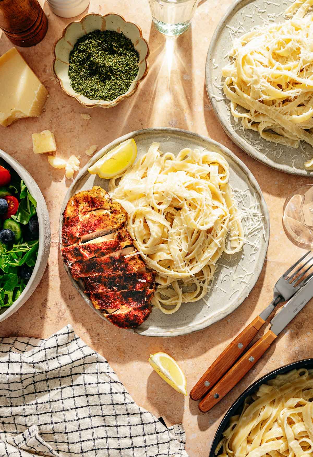 Pasta alfredo met kip